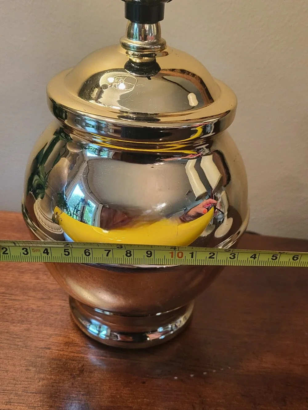 Older Small Brass Tone Accent Lamp 11 Inch Table Under Cabinet Lighting No Shade
